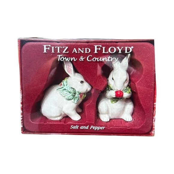 FITZ AND FLOYD SALT AND PEPPER SHAKERS. - Picture 1 of 3